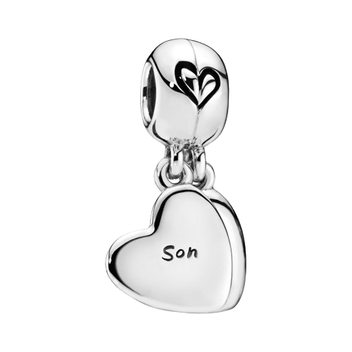 Charm colgante en plata de ley Amor de Madre e Hijo