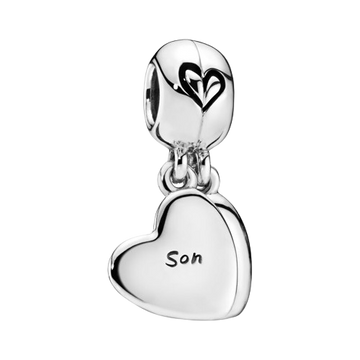 Charm colgante en plata de ley Amor de Madre e Hijo