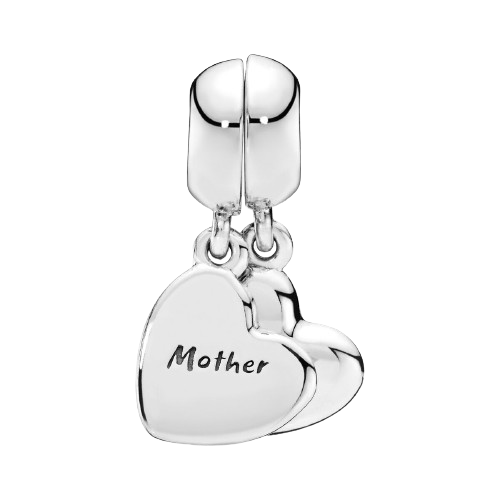 Charm colgante en plata de ley Amor de Madre e Hijo