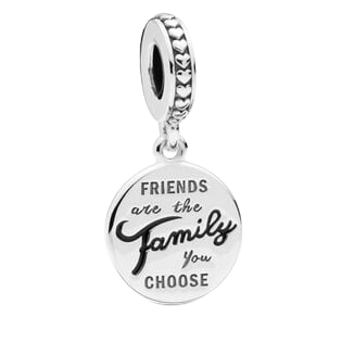 Charm colgante en plata de ley Los Amigos Son Familia