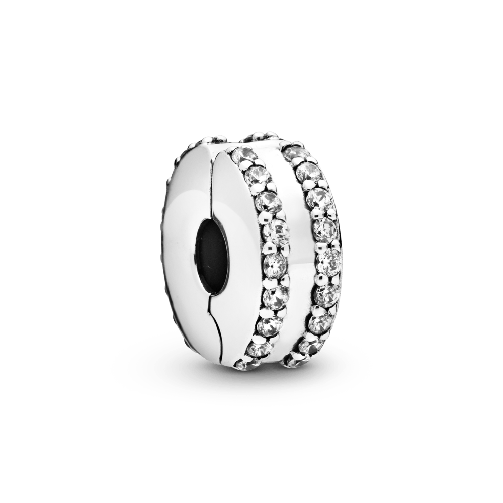Charm Pandora Charm Sujetador Doble línea de pavé - Vista principal