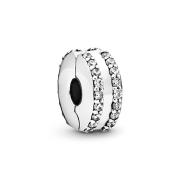 Charm Pandora Charm Sujetador Doble línea de pavé - Vista principal
