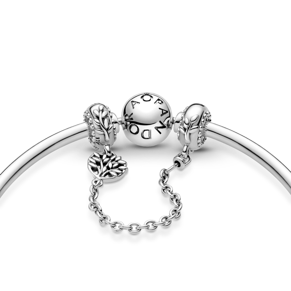 Charm Pandora Cadena de seguridad Corazón con árbol de familia - Imagen 4