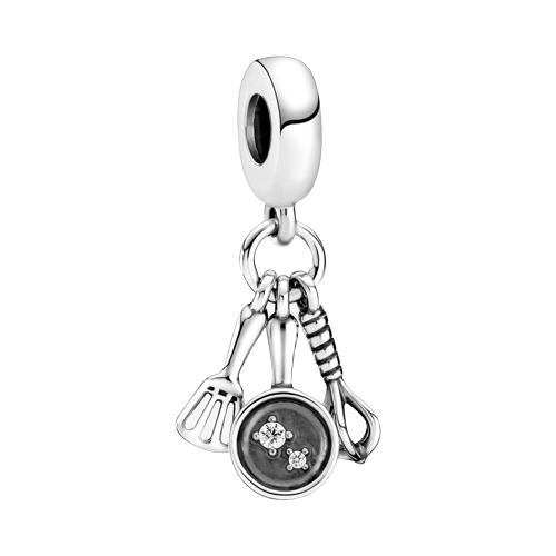 Charm Colgante Espátula, Sartén y Batidora