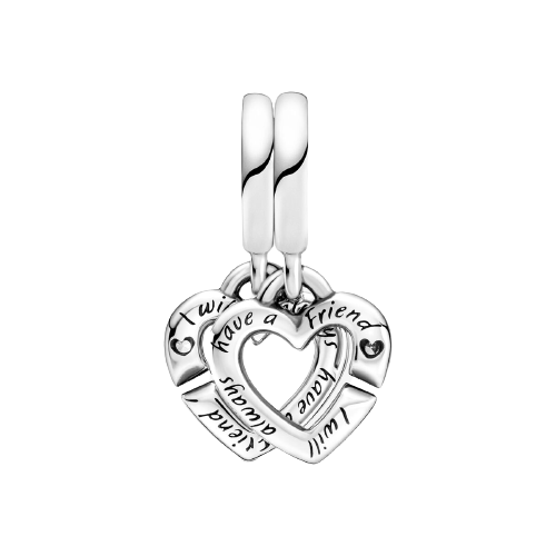 Charm Colgante Hermanas Unidas Corazones Divididos