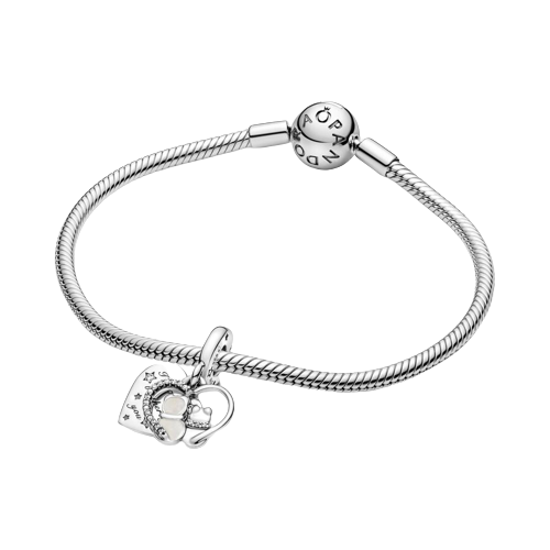 Charm Colgante Gatos y Corazones