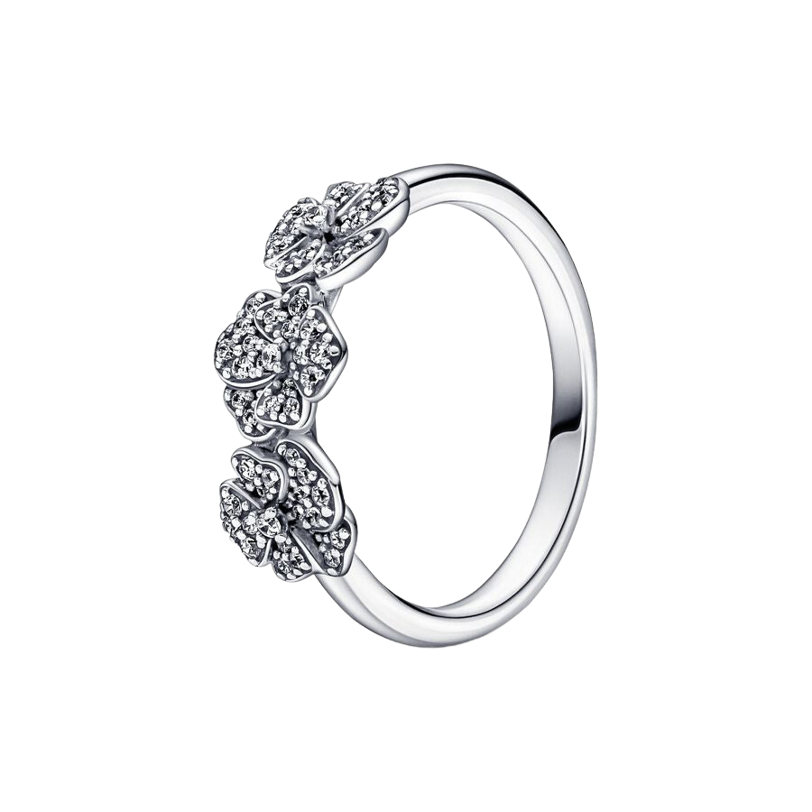 Anillo Triple Flor Pensamiento