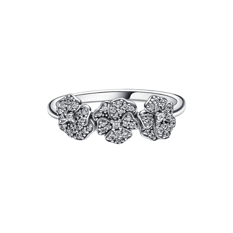 Anillo Triple Flor Pensamiento