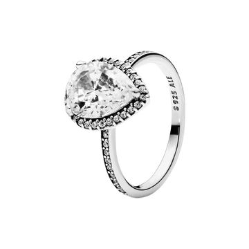 Anillo en plata de ley Lágrima Radiante