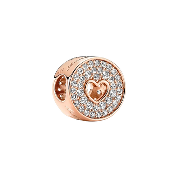 Charm Aniversario Pavé y Corazón