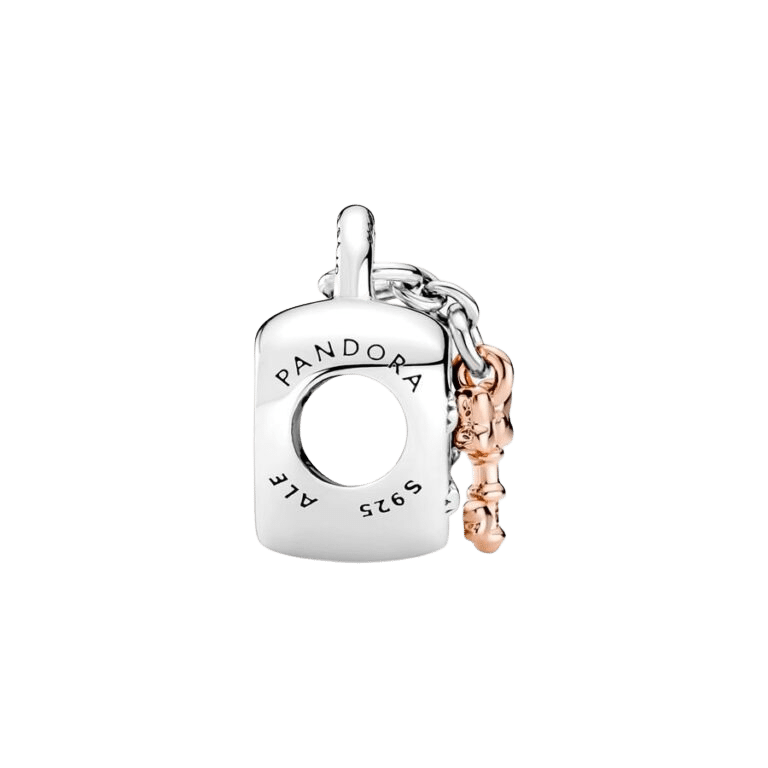 Charm Candado Mickey y Minnie Mouse de Disney