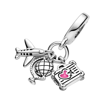 Charm Colgante Avión, Globo y Maleta