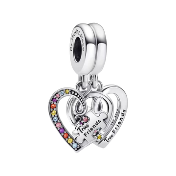 Charm Colgante Divisible Puzzle Corazones de la Amistad