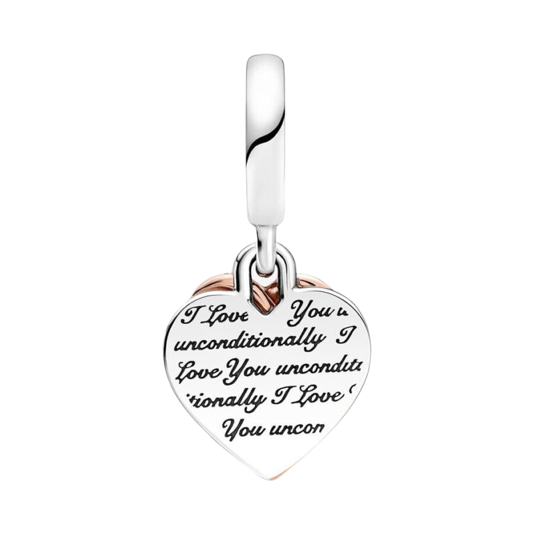 Charm Colgante Doble Corazones Infinitos Entrelazados