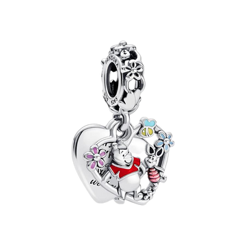 Charm Colgante Doble Winnie the Pooh y Piglet de Disney