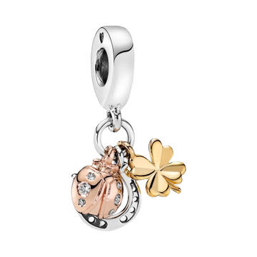 Charm Colgante Herradura, Trébol y Mariquita