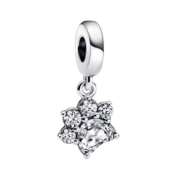 Charm Colgante Huella de Mascota Brillante