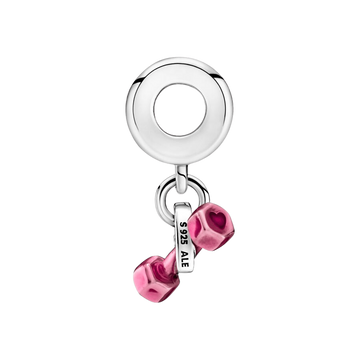 Charm Colgante Mancuerna y Corazón