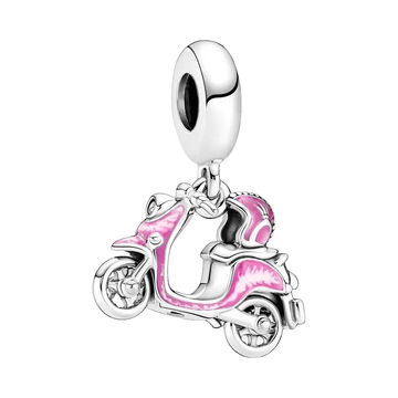 Charm Colgante Moto Scooter Rosa