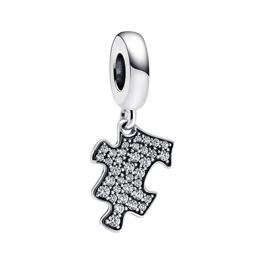 Charm Colgante Pieza de Puzzle Brillante