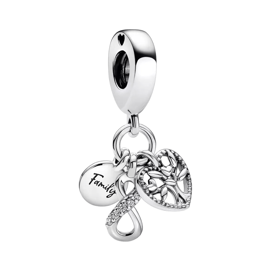 Charm Colgante Triple Infinito Familia