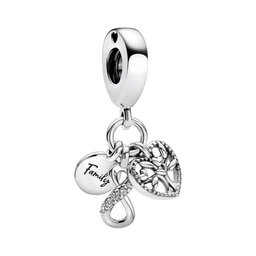 Charm Colgante Triple Infinito Familia