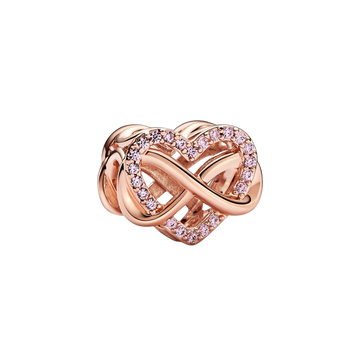 Charm Corazón Rosa Familia Infinito