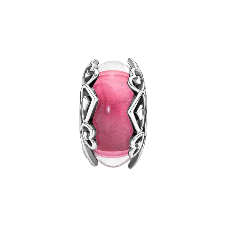 Charm Cristal de Murano Rosa Declara tu Amor