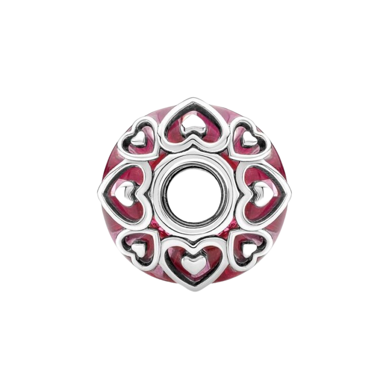 Charm Cristal de Murano Rosa Declara tu Amor