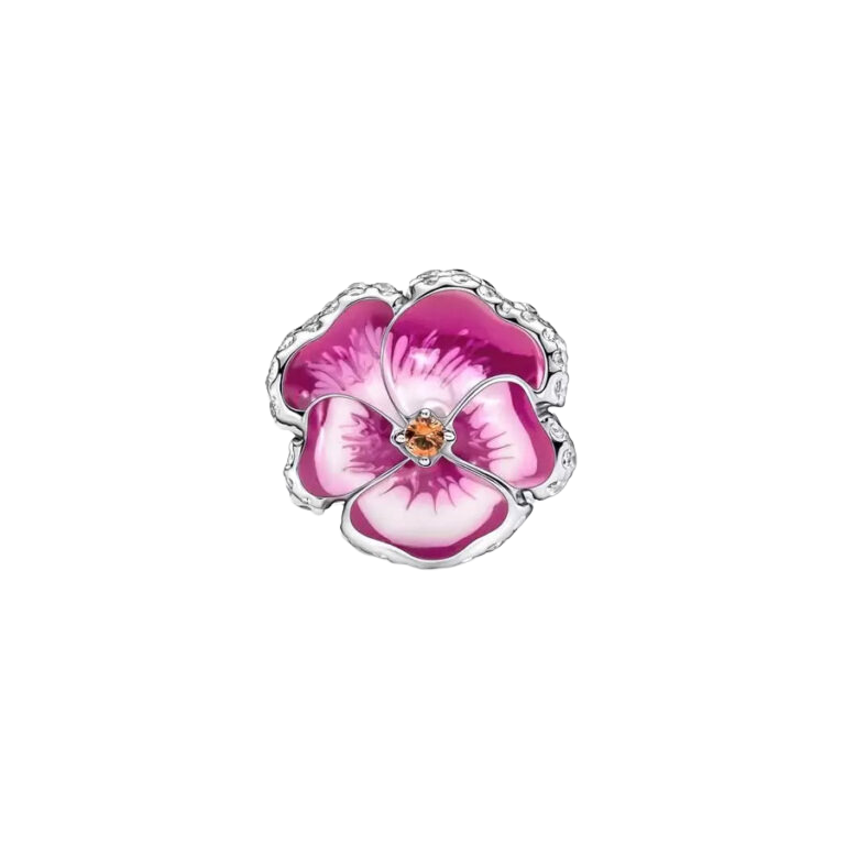 Charm Flor Pensamiento Rosa