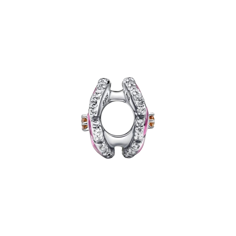 Charm Flor Pensamiento Rosa