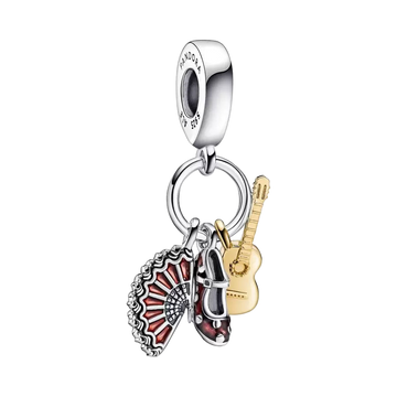 Charm colgante Guitarra Española, Zapato Flamenco y Abanico