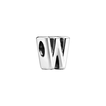 Charm en plata de ley Letra W