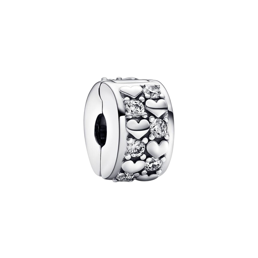 Clip Corazones Infinitos Brillantes