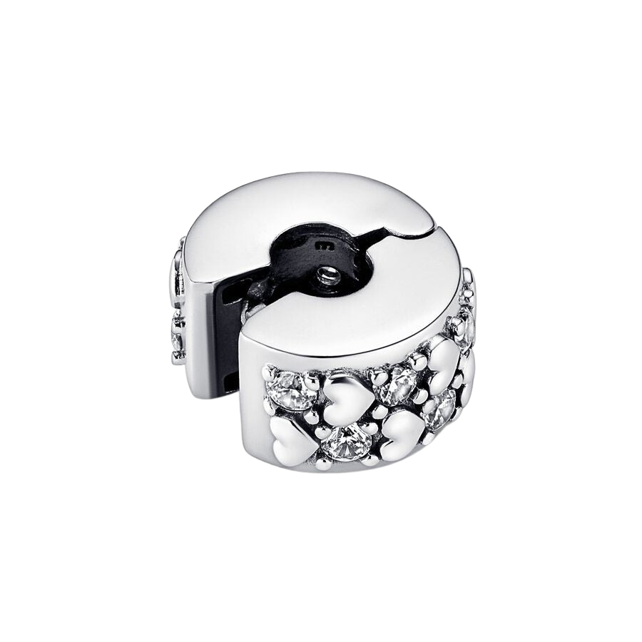 Clip Corazones Infinitos Brillantes