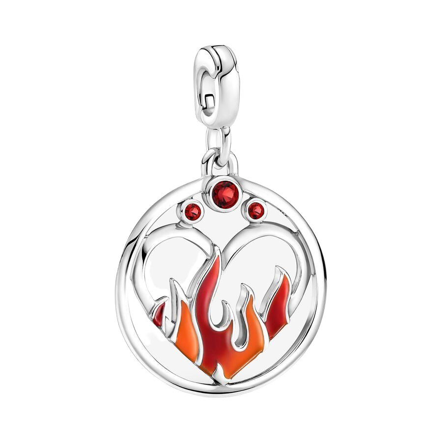 Medallón en plata de ley Fuego Dentro Pandora ME