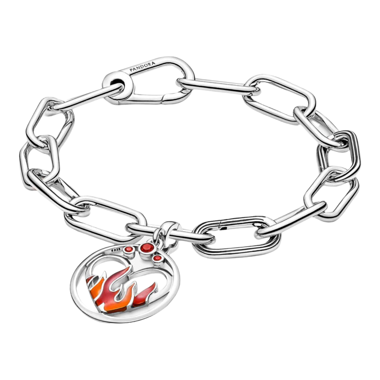 Medallón en plata de ley Fuego Dentro Pandora ME