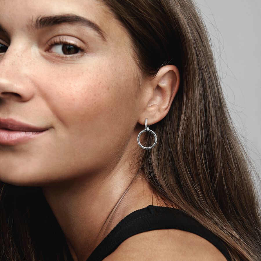Pendientes de Aro Pandora Moments Doble para Charm