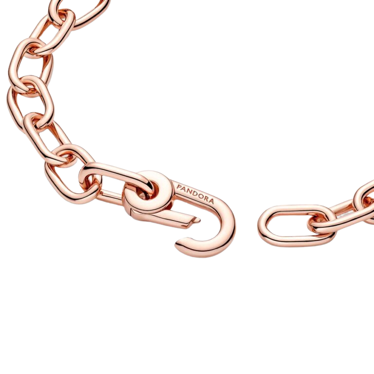 Pulsera Cadena de Eslabones con Cierre de Mosquetón Rose Pandora ME