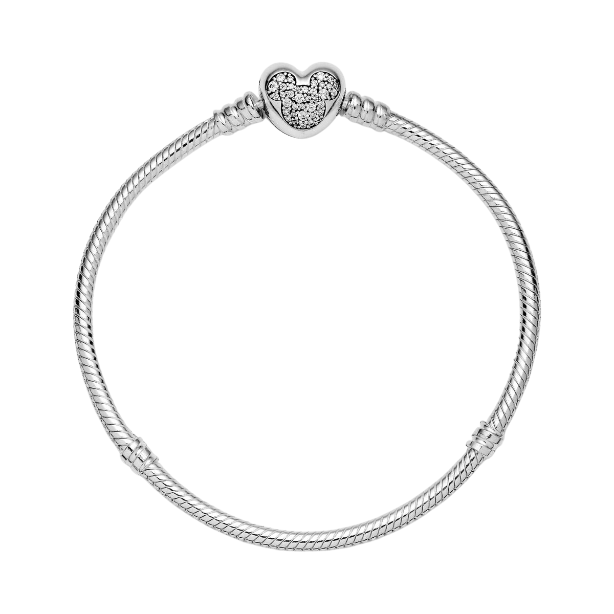 Pulsera Moments Cadena de Serpiente Cierre Corazón Mickey Mouse de Disney.