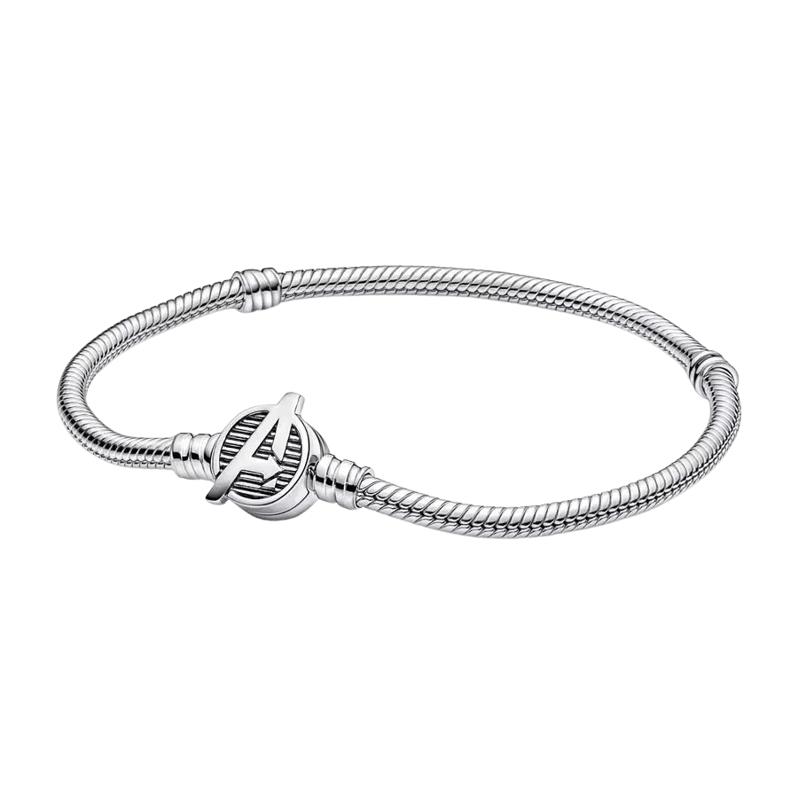 Pulsera Pandora Moments Cadena de Serpiente Cierre Logo Los Vengadores de Marvel