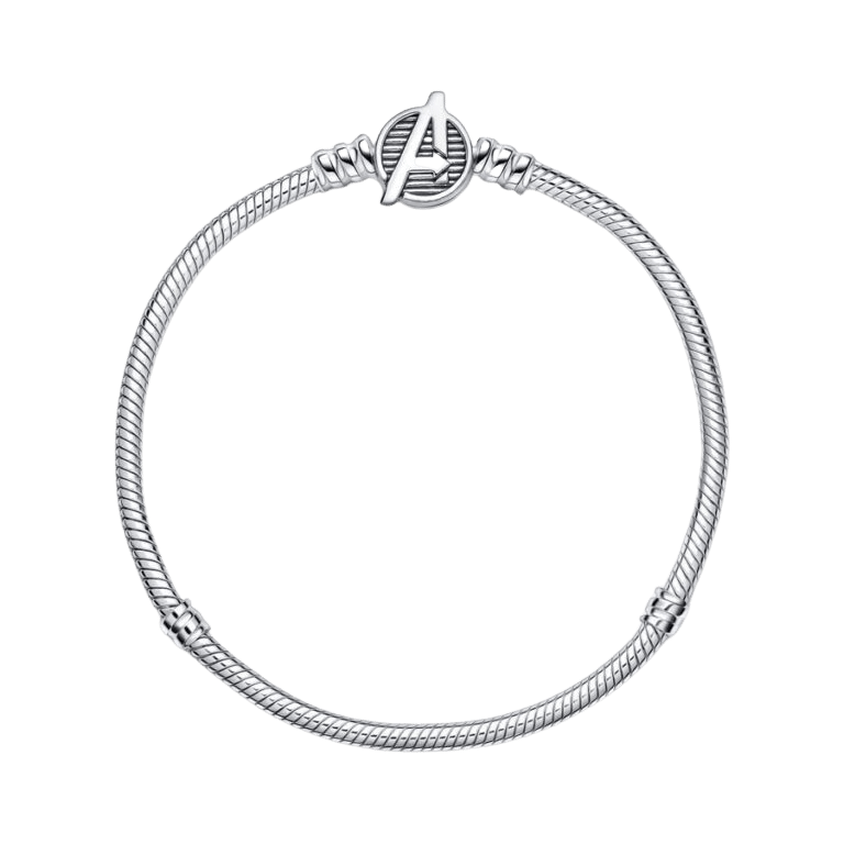 Pulsera Pandora Moments Cadena de Serpiente Cierre Logo Los Vengadores de Marvel