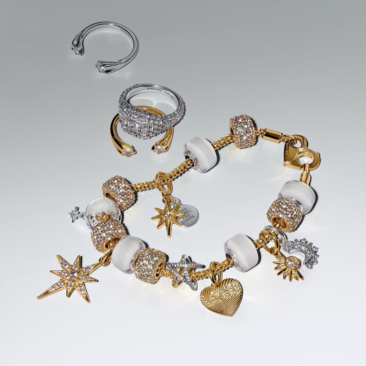 Anillo Abierto Estrellas Fugaces