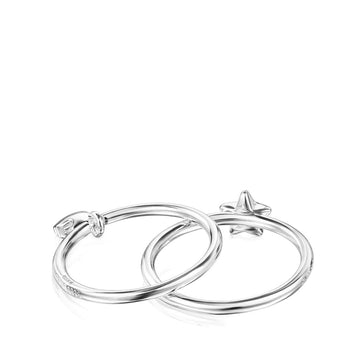 Pack de Anillos Mini Icons oso-estrella de plata