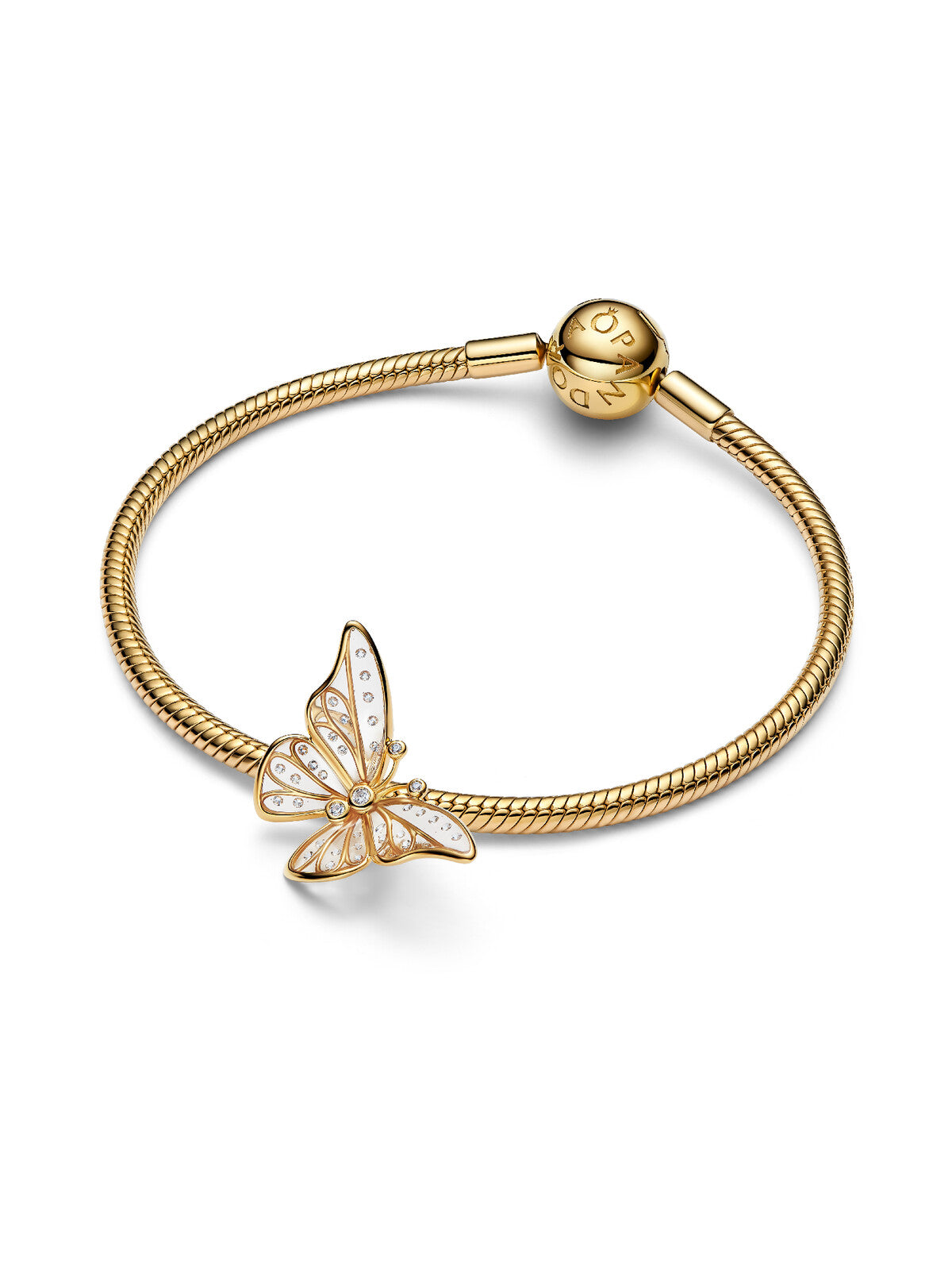Charm Mariposa Calada Grande - En pulsera