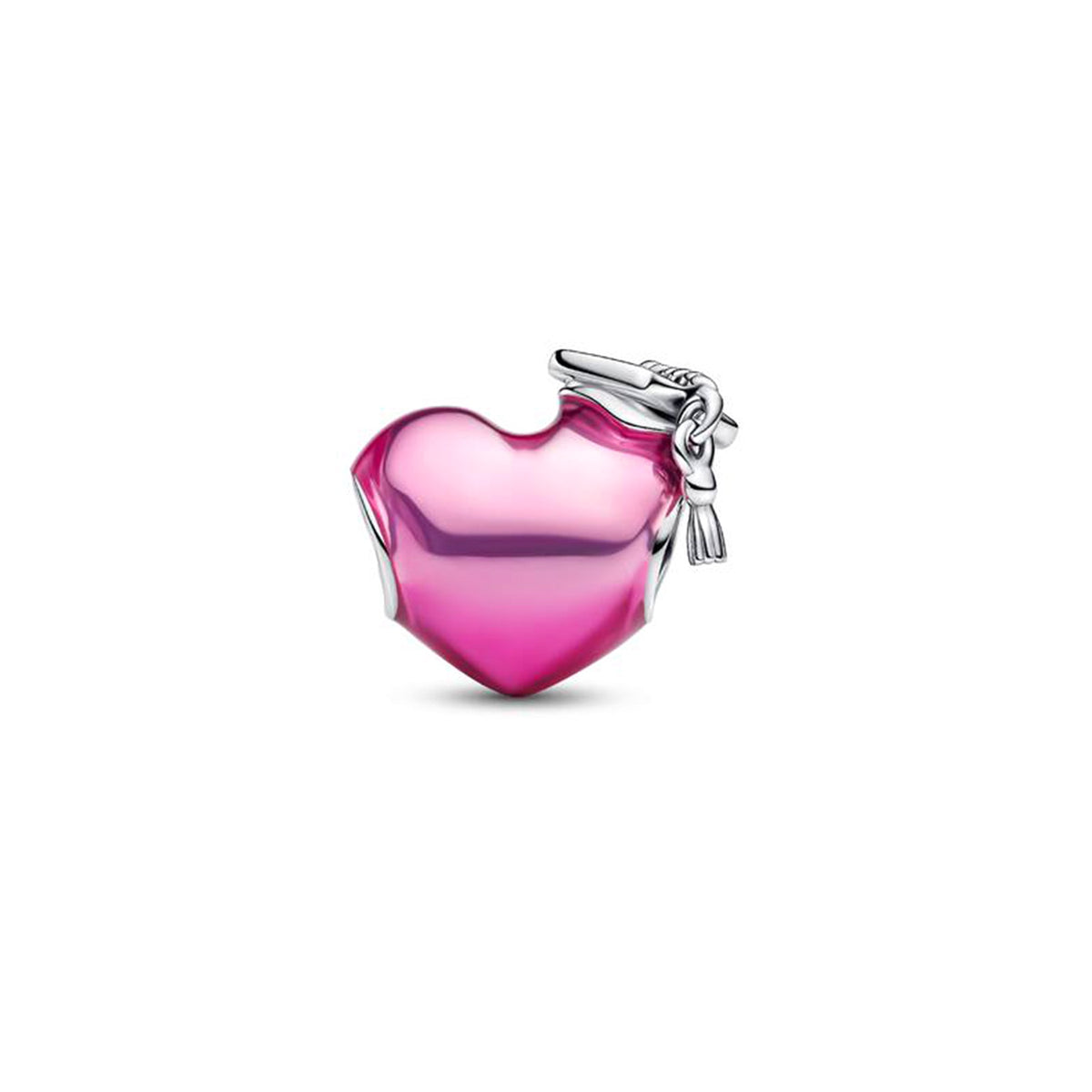 Charm Graduación 2026 Corazón Rosa vista lateral