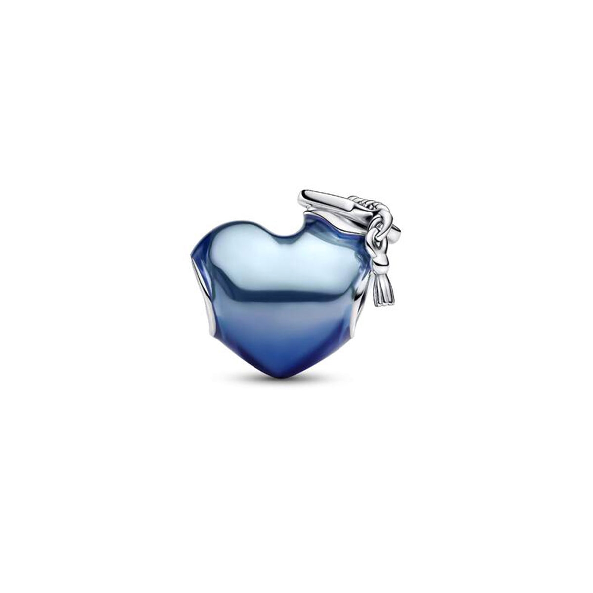 Charm Graduación 2026 Corazón Azul vista lateral