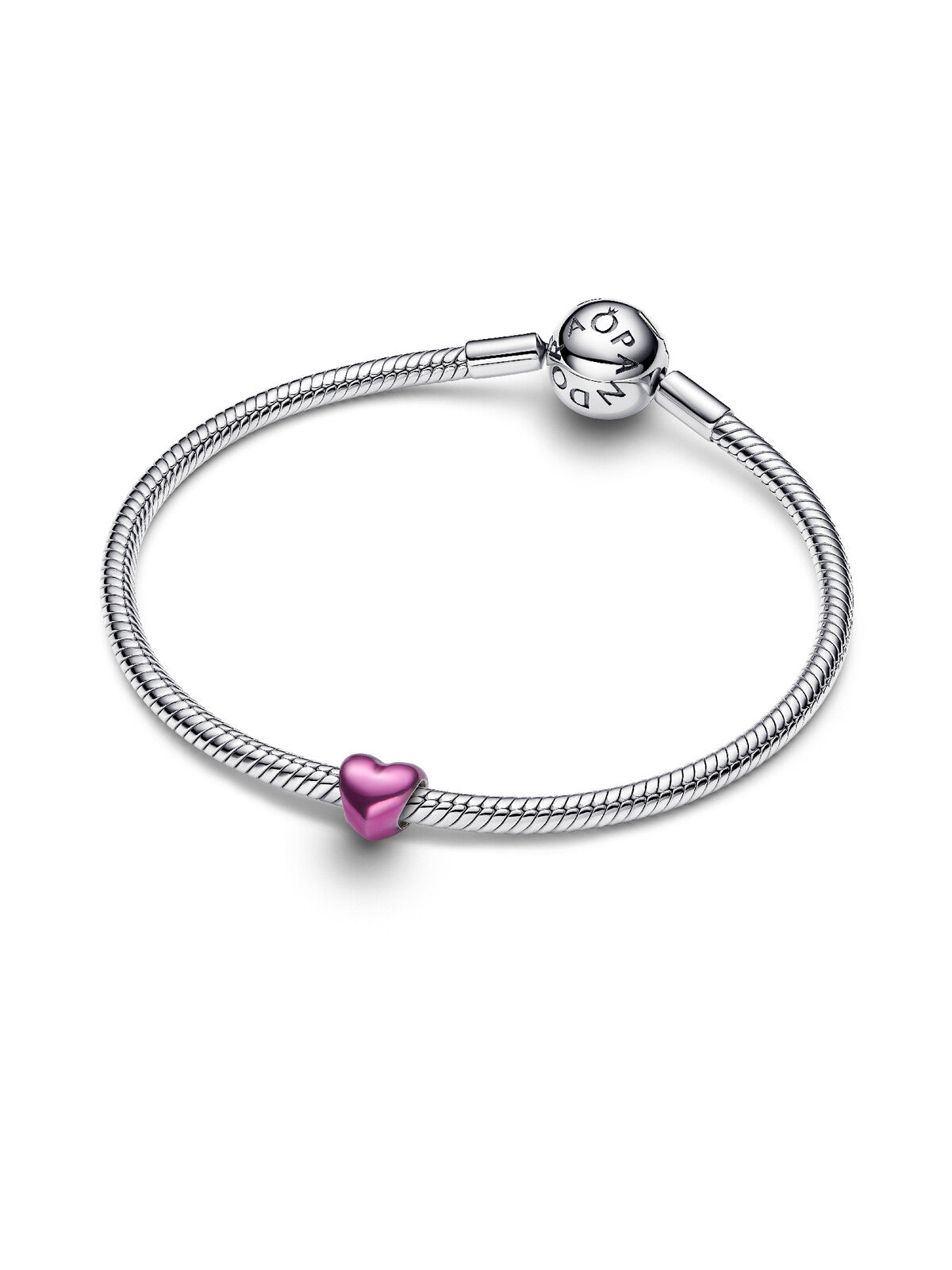Charm Mini Corazón Rosa YA1742 en pulsera - vista 3