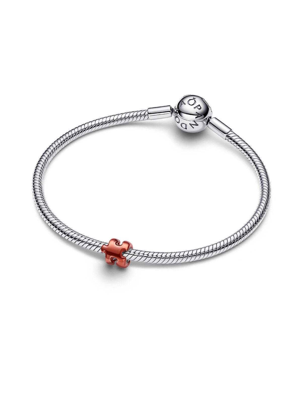 Charm Mini Pieza de Puzzle Naranja YA1743 en pulsera - vista 3