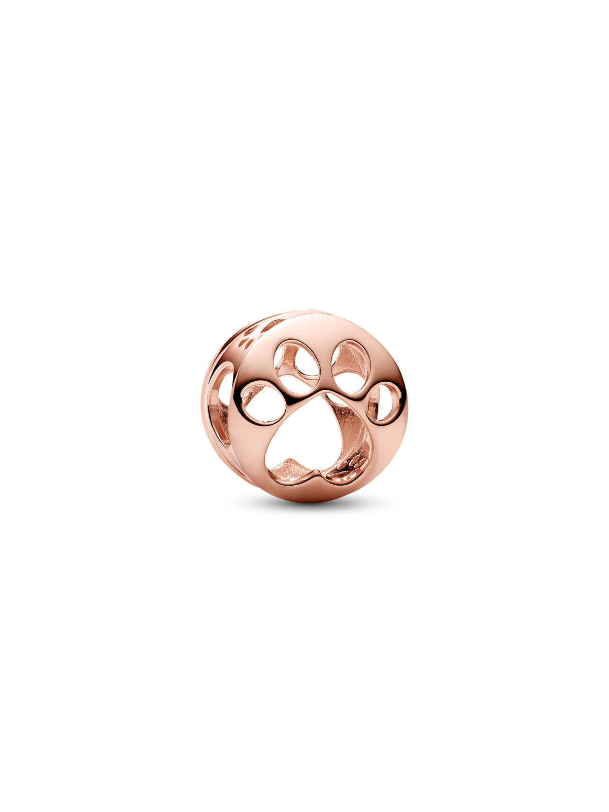 Charm Huella Corazón Calado Rose - vista lateral